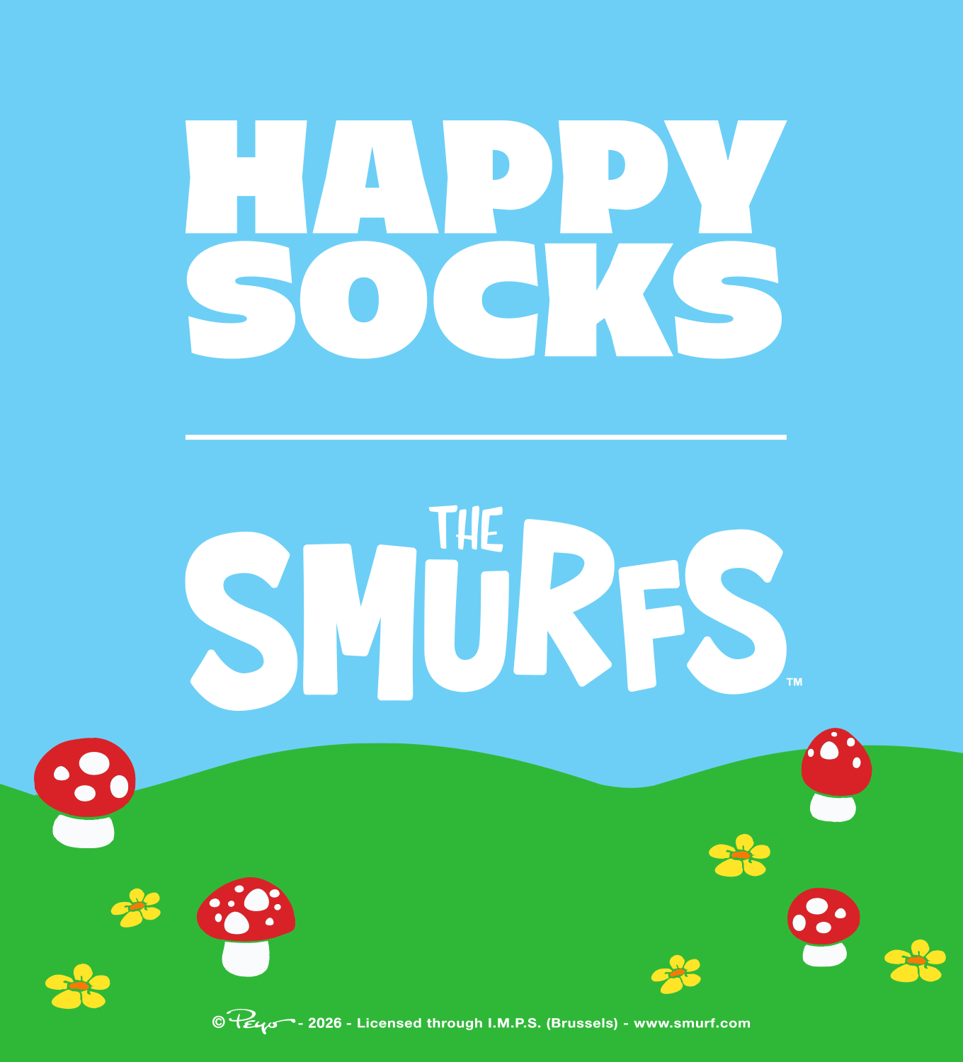 SS26 Puffi x Happy Socks