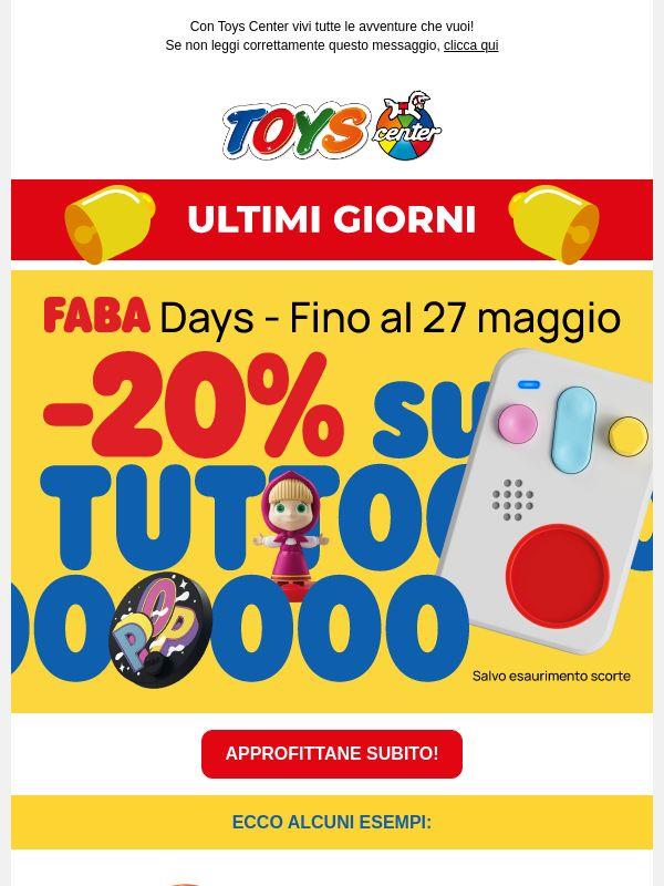 🎵 Faba days: -20% su tutto! Ultimi giorni!