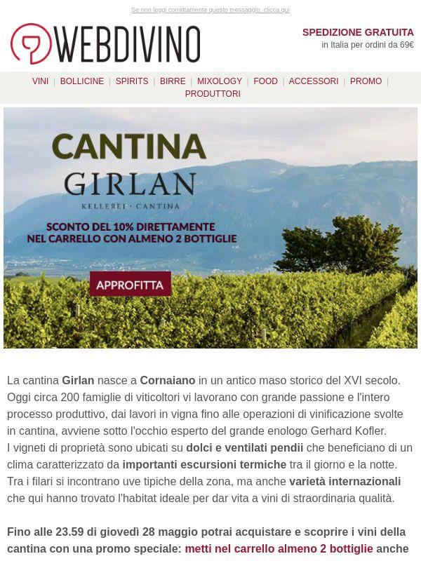 Girlan 🍷 -10% su tutti i vini della cantina