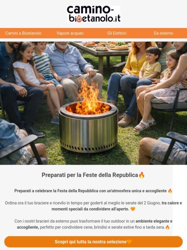 Preparati a celebrare la Festa della Repubblica con il calore dei nostri bracieri da esterno, Jekoo?🔥
