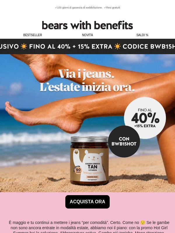 SOS gambe bianche in estate?🦵