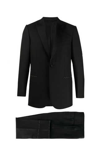 Cotton single-breasted suit