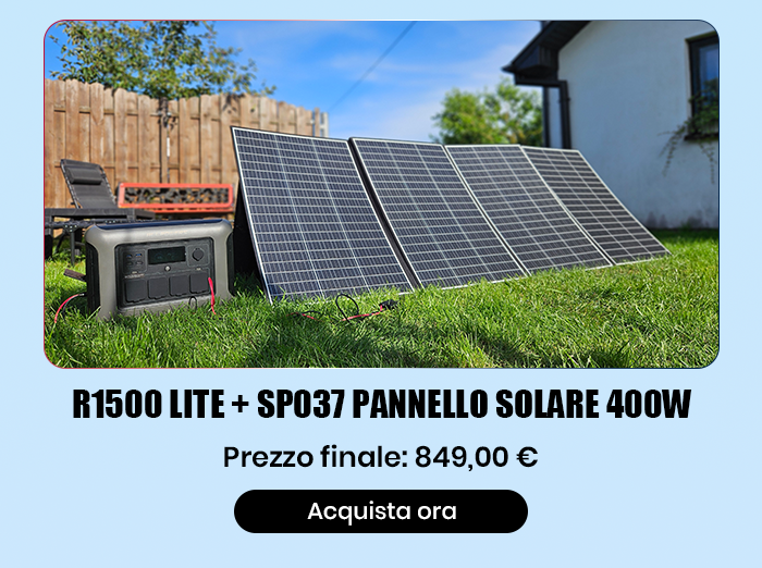 R1500 LITE + SP037 Pannello Solare 400W