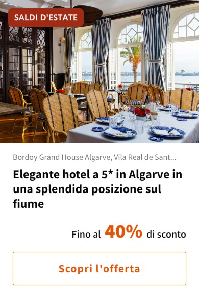 Elegante hotel a 5* in Algarve in una splendida posizione sul fiume