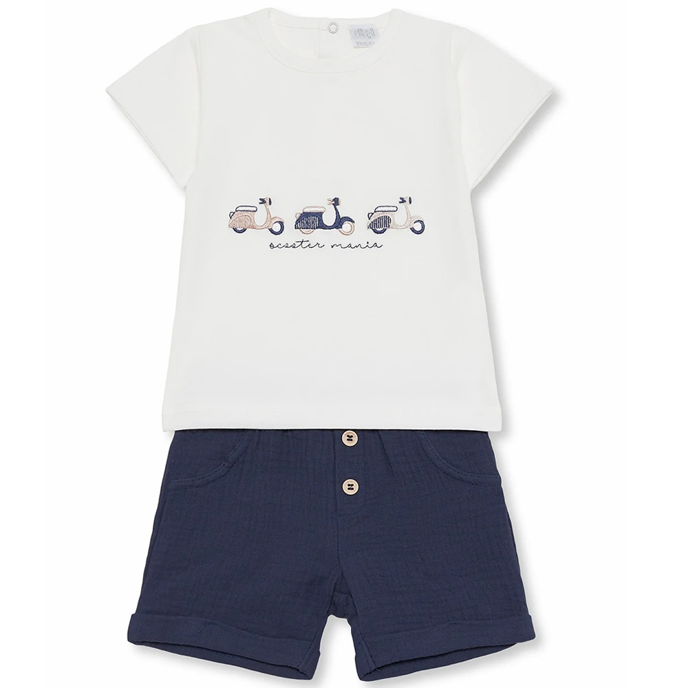 Image of COMPLETO T-SHIRT E BERMUDA CO5307 NEONATO ELLEPI