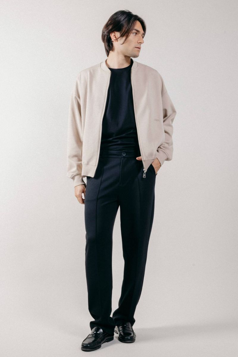 Pantalone Chino in Interlock Black Uomo