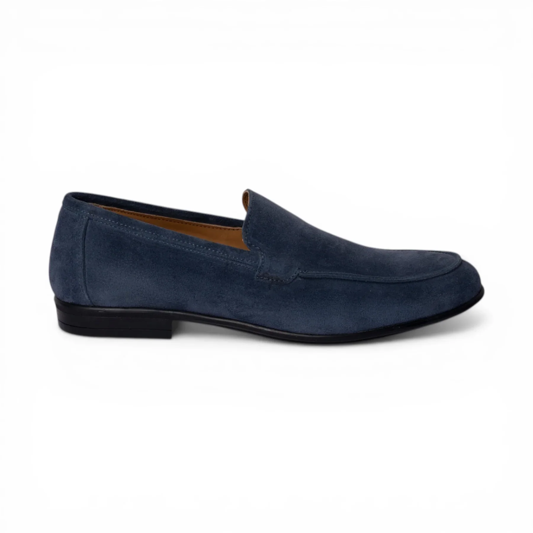 Image of Mocassino Uomo in Camoscio Blu - Ermes