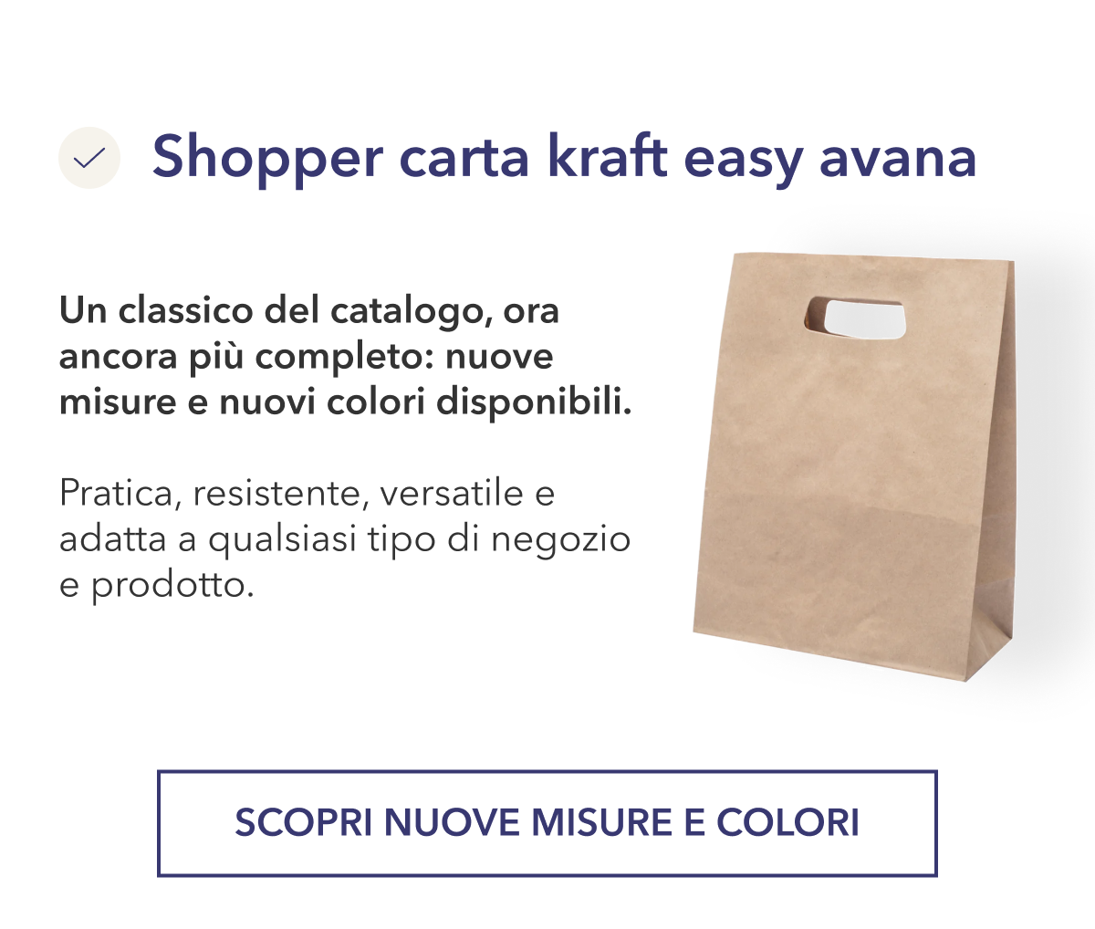 Shopper carta kraft easy avana