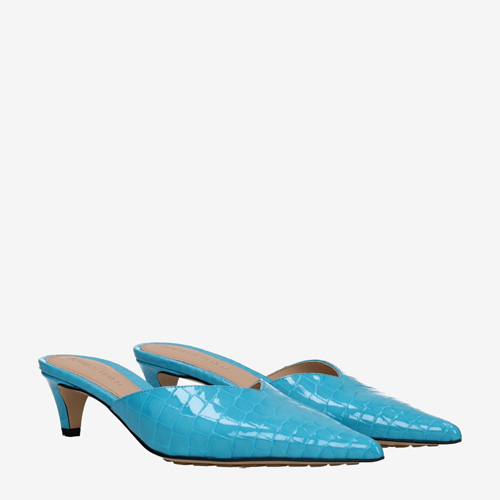 Bottega Veneta Sandals Women Patent Leather Heavenly/Pool