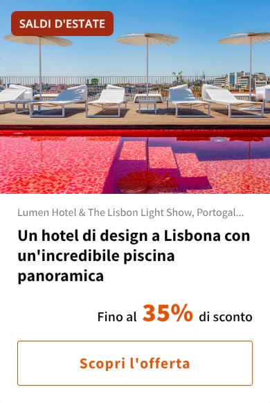 Un hotel di design a Lisbona con un'incredibile piscina panoramica