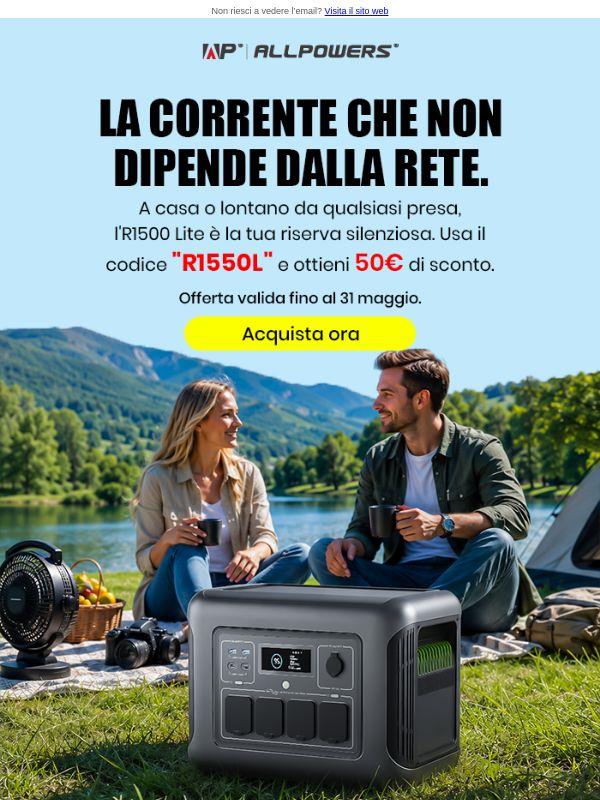 Offerta limitata: 50€ di sconto sull'R1500 Lite.
