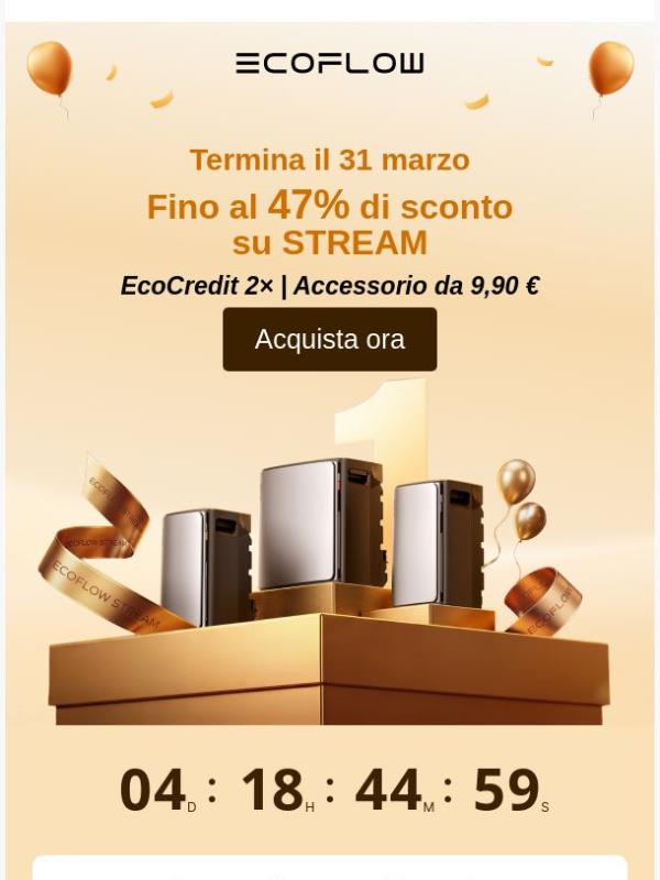 Non perdere i saldi per l'anniversario STREAM: 8% di sconto extra