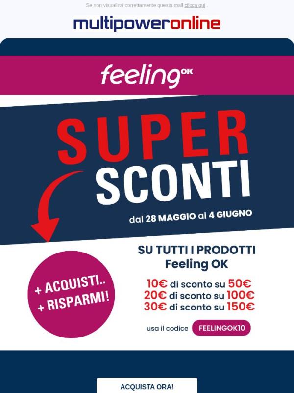 💥Sconti PAZZI su tutta la Feeling OK 💣