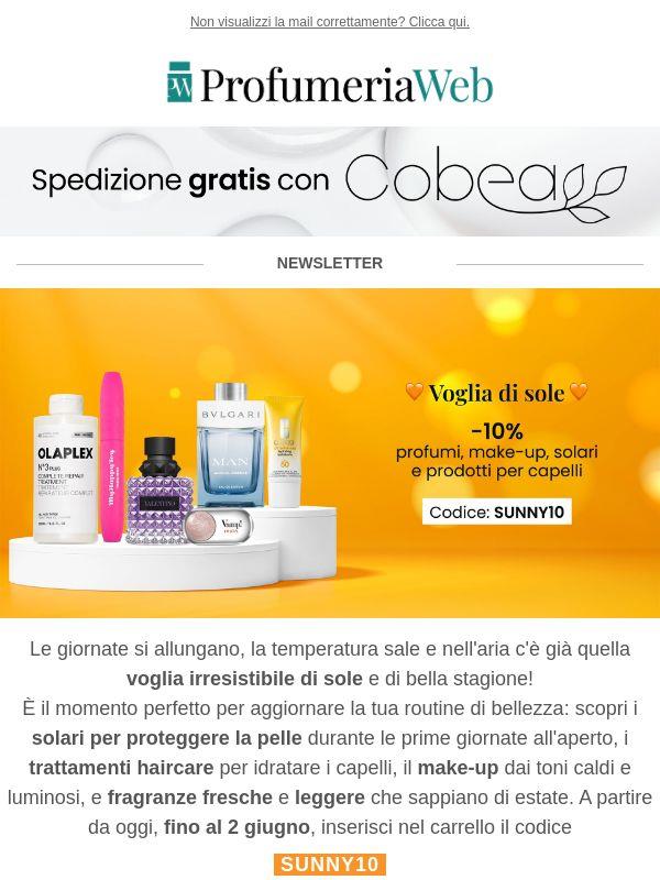 ☀️ -10% su profumi, make-up, solari e capelli