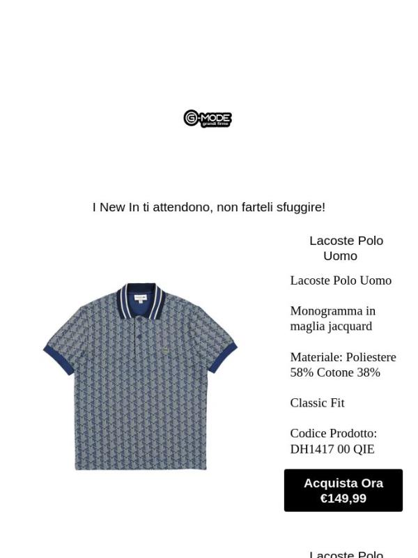 Scopri i New In di questa settimana!