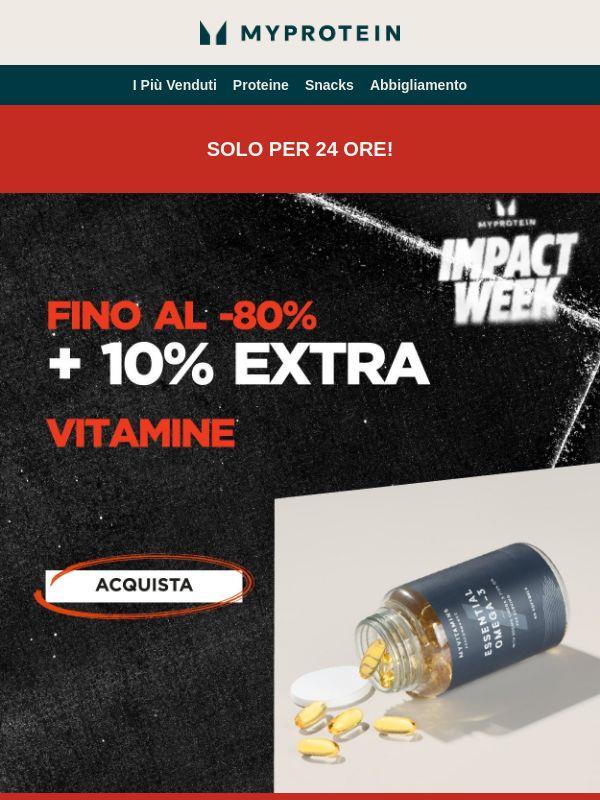 Fino al -80% + 10% Extra sulle Vitamine 💙
