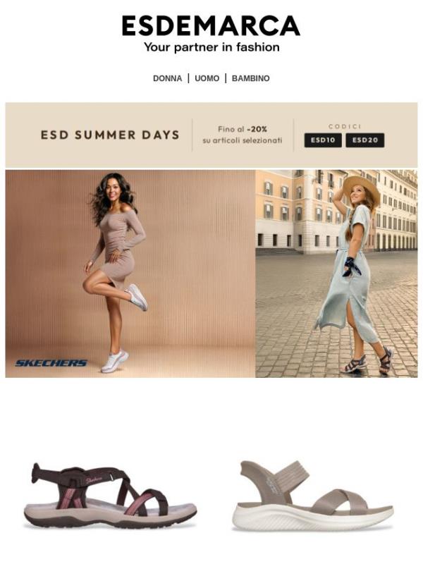 Una selezione pensata con Skechers, Pepe Jeans e molto altro