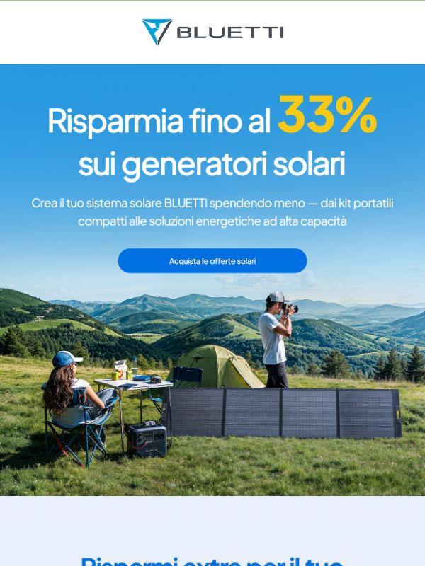 Genera energia e risparmia fino al 33%!
