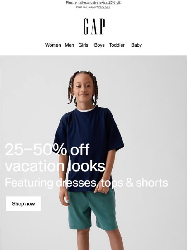 It's official: vacation looks are 25–50% off