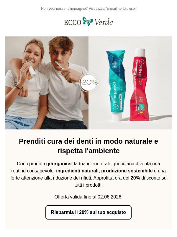 🪥🌿 Igiene orale ecologica con georganics