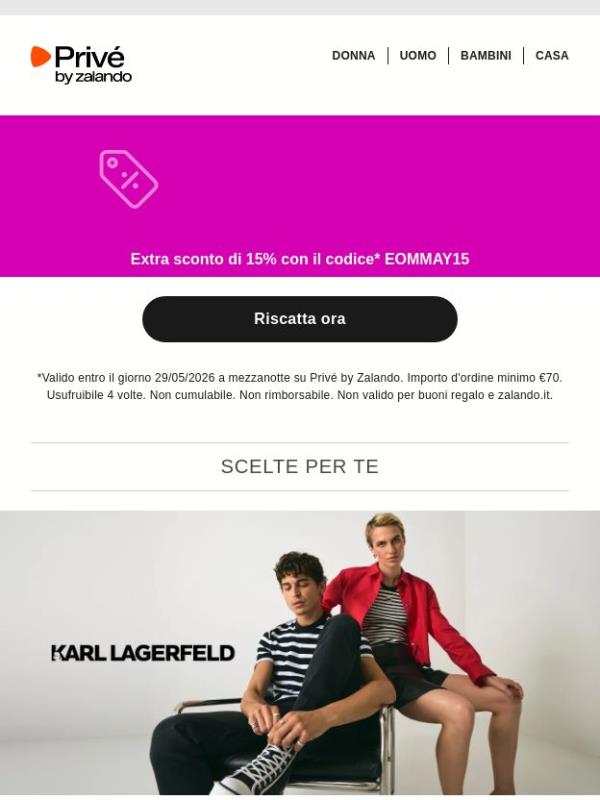 Extra sconto di 15% | KARL LAGERFELD, Napapijri & Michael Kors ⎪ Explore mode on ✔