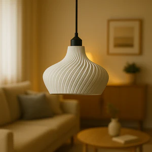 Lampada a sospensione "Daila", rosone bianco/nero/cavo nero Lampada a sospensione "Daila", rosone bianco/nero/cavo nero