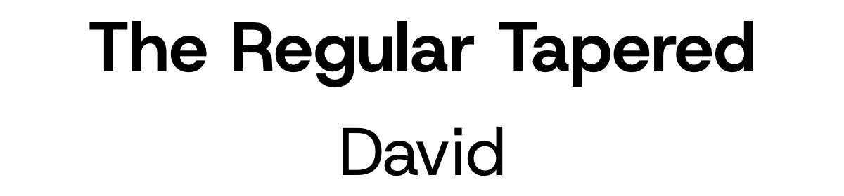 The Regular Tapered Fit David