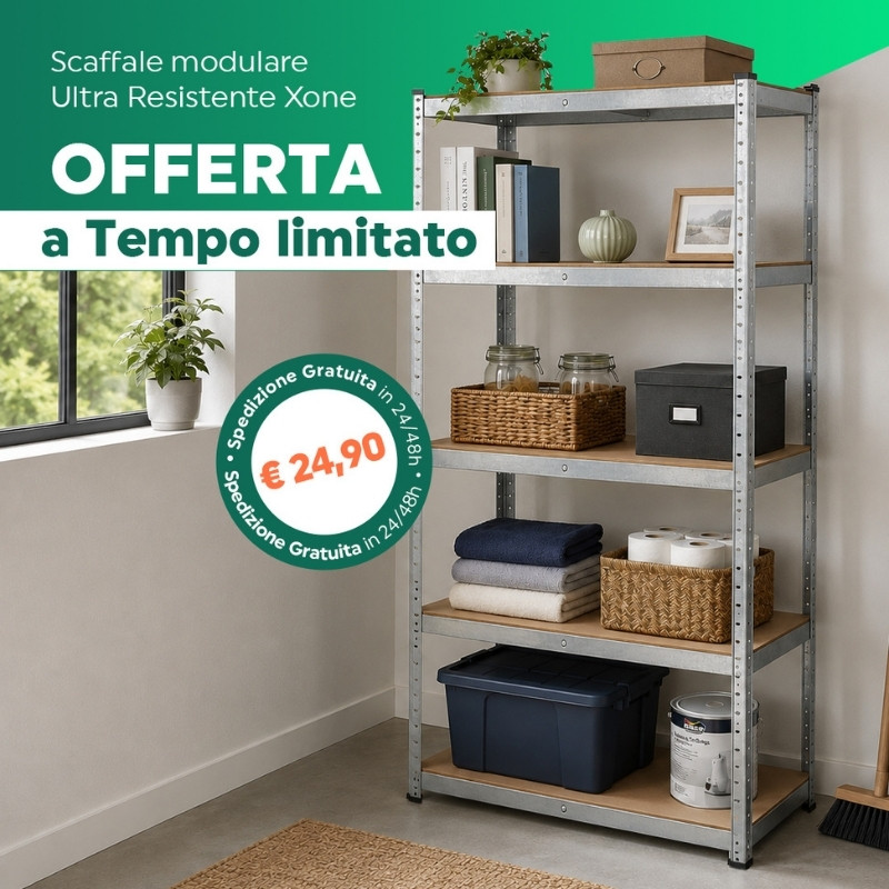 Scaffale modulare 5 ripiani Xone in offerta