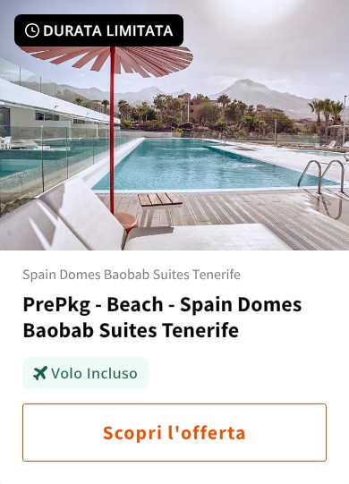 PrePkg - Beach - Spain Domes Baobab Suites Tenerife