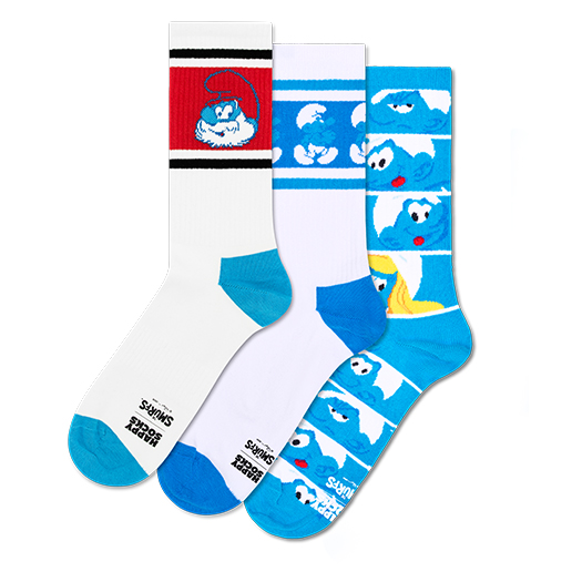Confezione da 3 paia di calzini da ginnastica The Smurfs