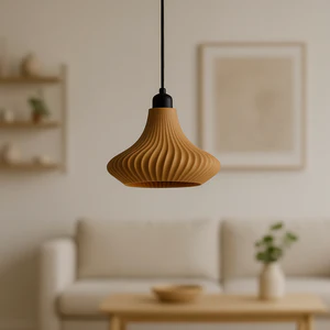 Lampada a sospensione "Vita" Rosone Beige/Cavo Nero Lampada a sospensione "Vita" Rosone Beige/Cavo Nero