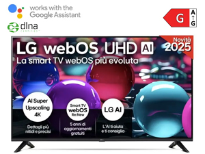 LG UHD AI 43UA73006LA TV Serie UA73 43'' 4K, α7 Gen8, HDR10, 20W, 3 HDMI con Game Optimizer, Smart TV WebOS 25