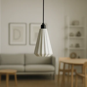 Lampada a sospensione "Lindor", rosone bianco/nero/cavo nero Lampada a sospensione "Lindor", rosone bianco/nero/cavo nero