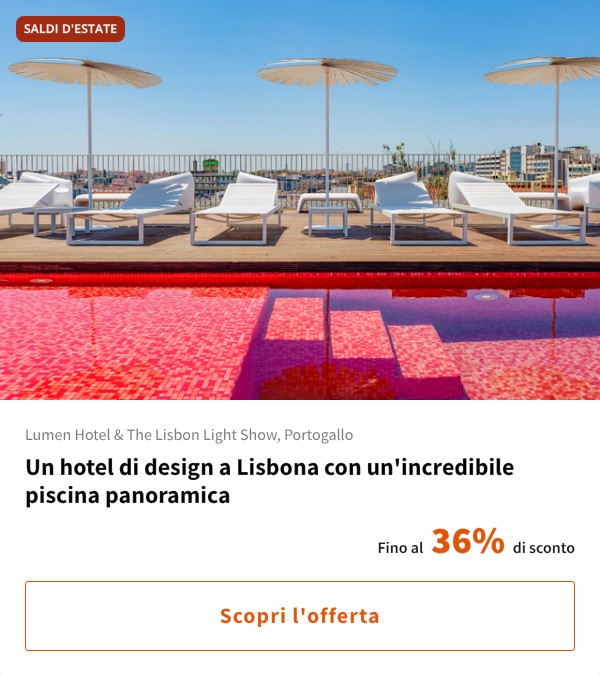Un hotel di design a Lisbona con un'incredibile piscina panoramica