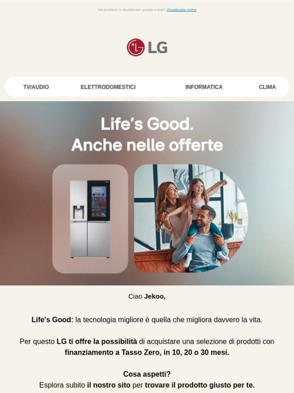Life's Good. La libertà di scegliere LG, senza pensieri