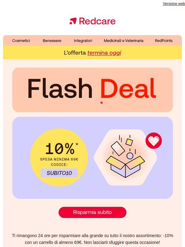 💙Solo oggi: risparmia il 10% su tutto l’assortimento!