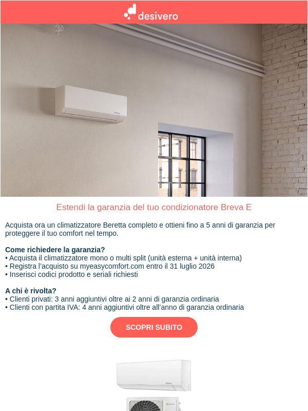 Acquista ed estendi la garanzia del tuo condizionatore Breva E