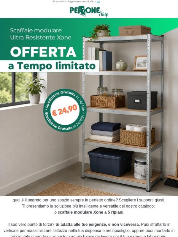 🚨 Promo a tempo: lo scaffale modulare definitivo a 24,90€
