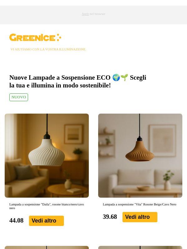 Nuove Lampade a Sospensione ECO 🌍🌱 Scegli la tua e illumina in modo sostenibile!