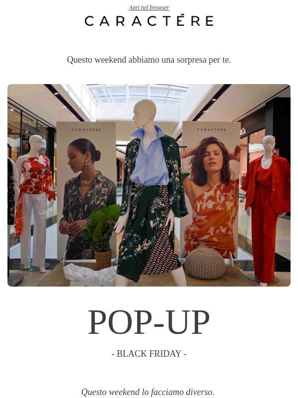 Il nostro pop-up  ti aspetta.