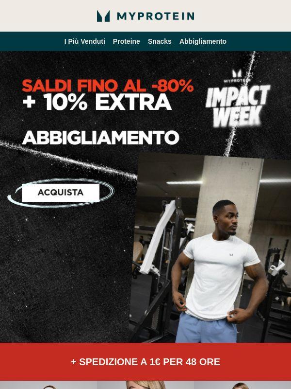 fino al -80% + 10% Extra sull'Abbigliamento 🏃‍♀️‍➡️