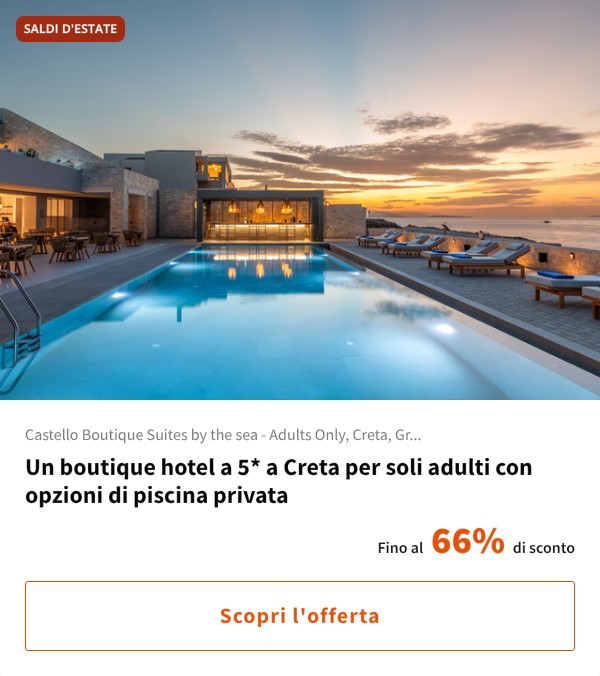 Un boutique hotel a 5* a Creta per soli adulti con opzioni di piscina privata