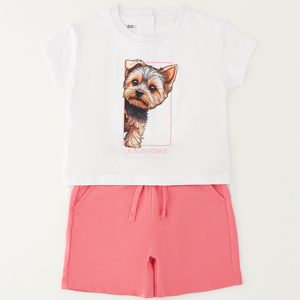 Image of COMPLETO T-SHIRT E SHORT 4G552 BAMBINA IDO