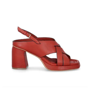 Bruno Premi Sandalo Donna con Plateau in Pelle Mattone