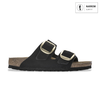 sandali-in-pelle-arizona-big-buckle-lenb-(vestibilita-stretta)-nero