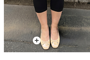Ballerine di pelle Caprice con memory foam e larghezza G