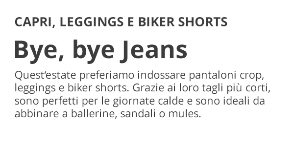 Pantaloni crop, biker shorts & Co: scopri i must-have per l'estate 
