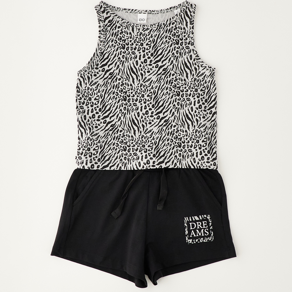 Image of COMPLETO SPALLA LARGA ANIMALIER 4G853 G1 RAGAZZA IDO