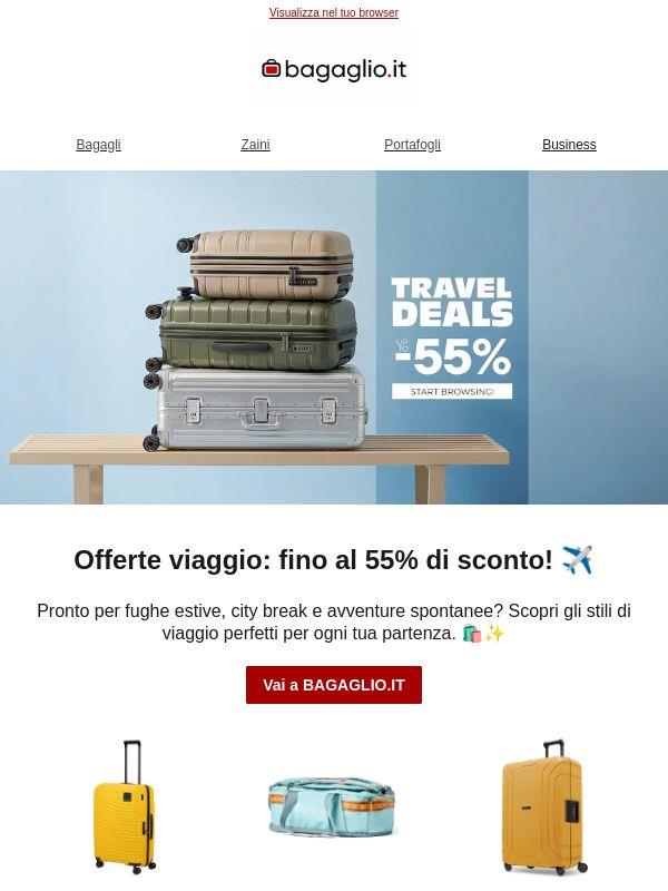 Fino al -55% sui tuoi viaggi! ✈️