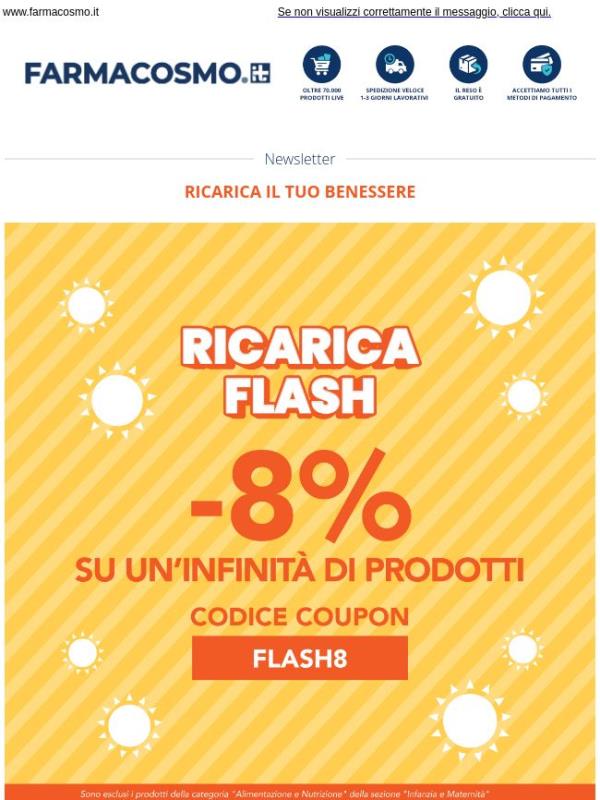 🔋  Solo 48 ore: il tuo -8% su TUTTO* è arrivato!